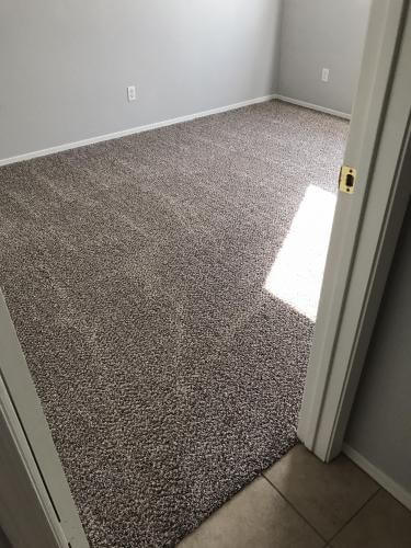 Brand new, fresh carpet installed